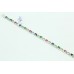 Handcrafted 925 Sterling Silver Marcasite Red Green Blue Stones Bracelet 7.9'